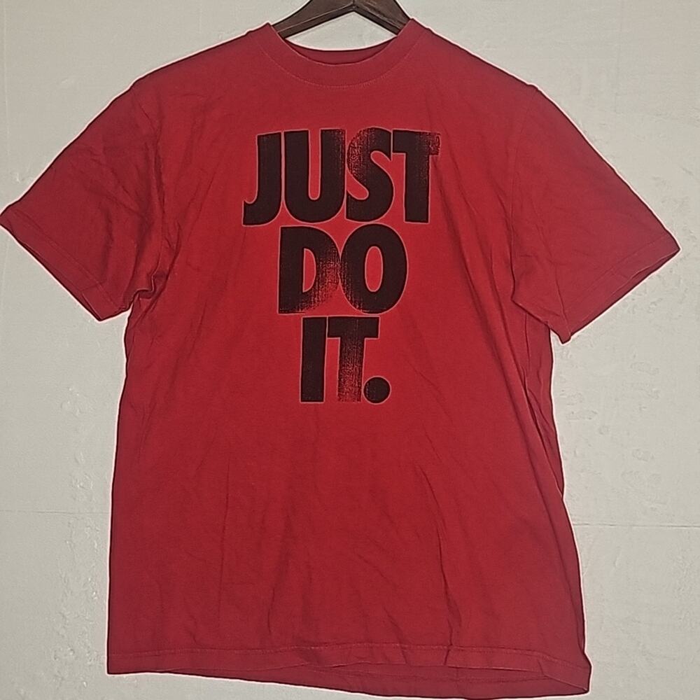 Men's Red Large Tee "Just Do It" in Black